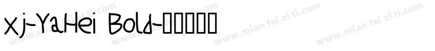 xj-YaHei Bold字体转换